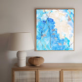 Luxe Serenity in Blue and Gold - Square Canvas Print