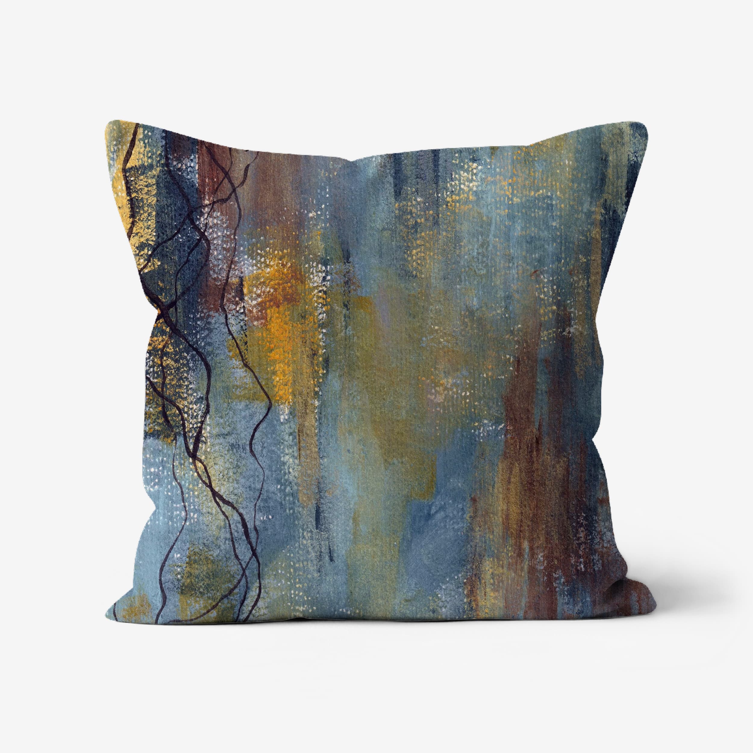 Veins of Change - faux suede double sided art cushion (46cm)