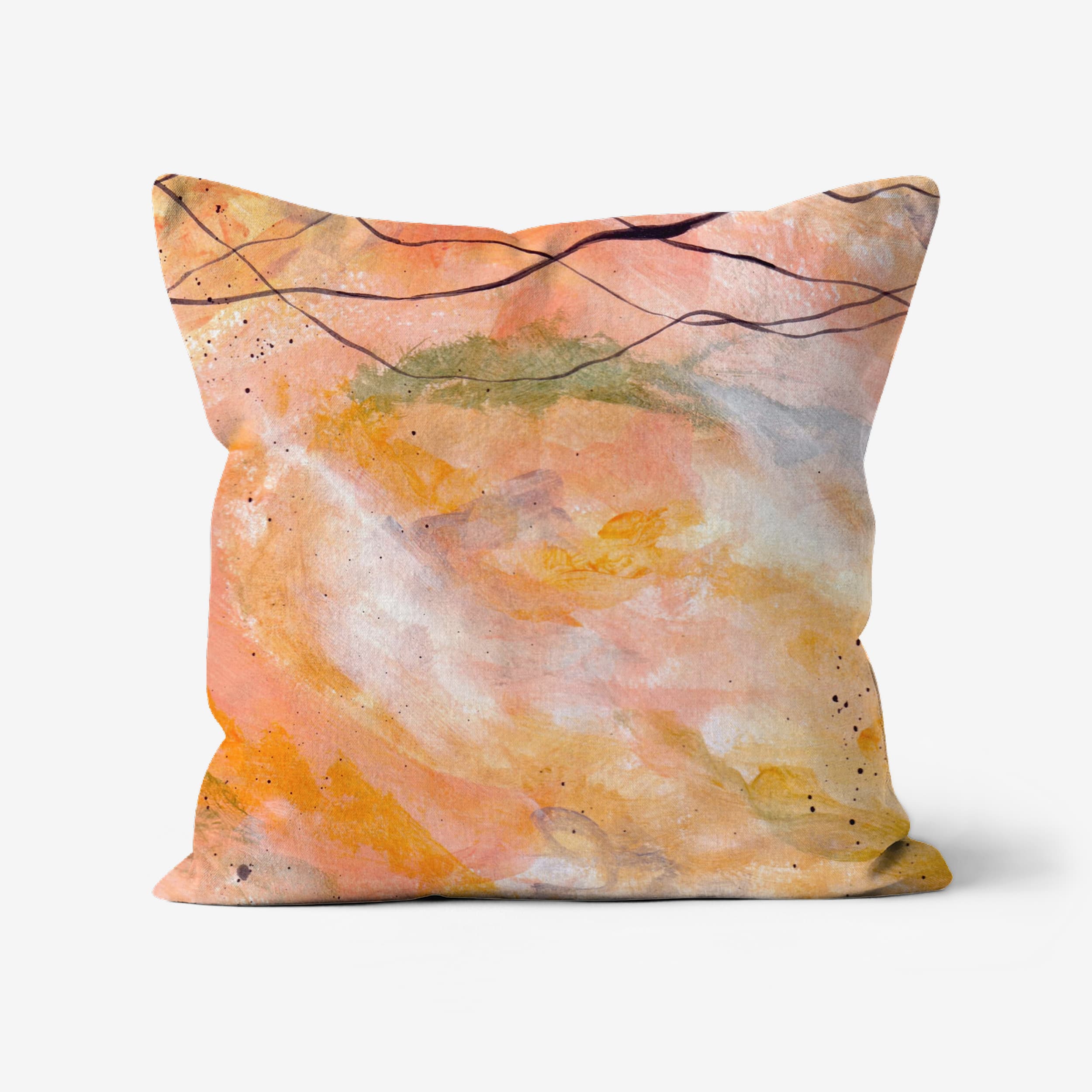 Warmthful Energies - faux suede double sided art cushion (46cm)