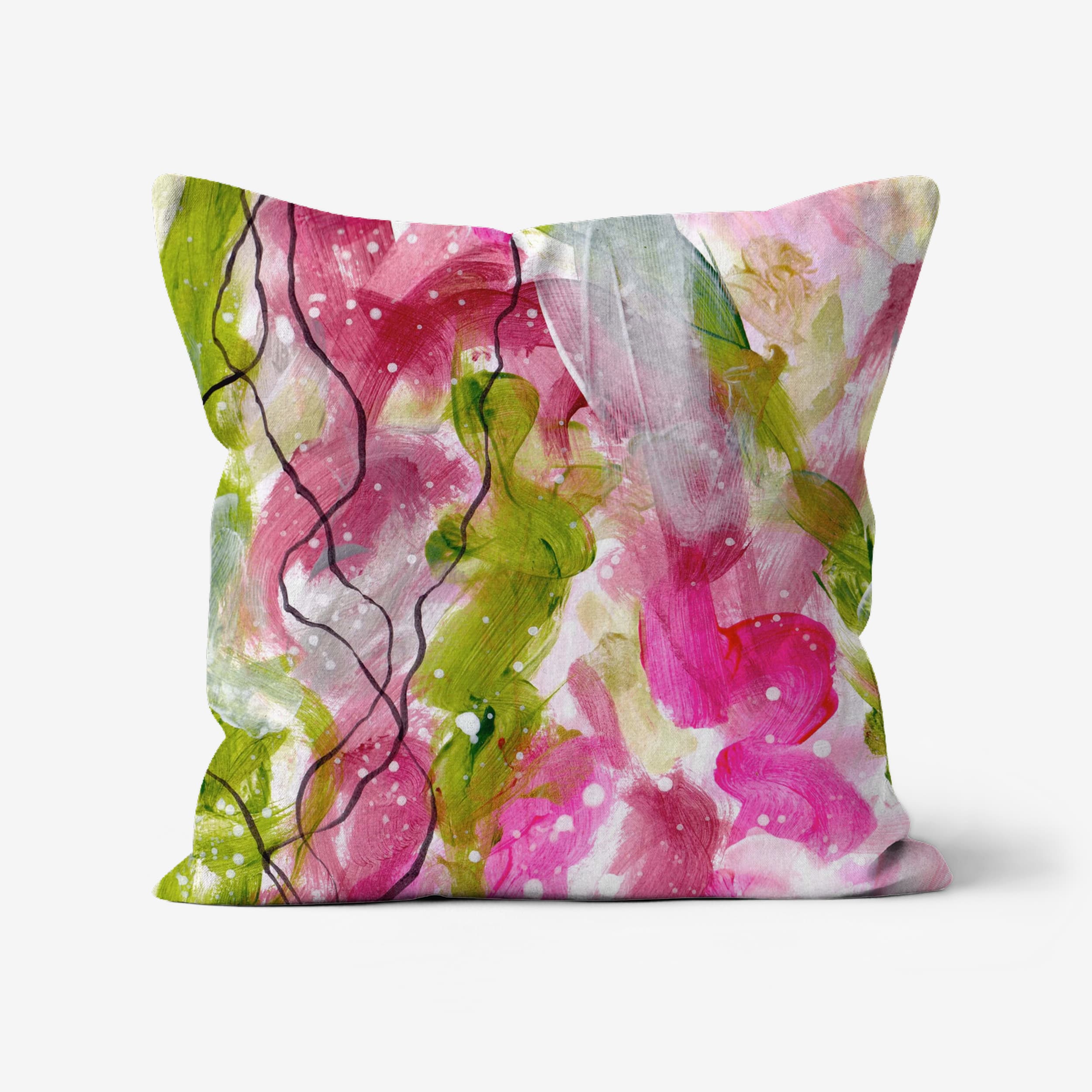 Spring Symphony - faux suede double sided art cushion (46cm)