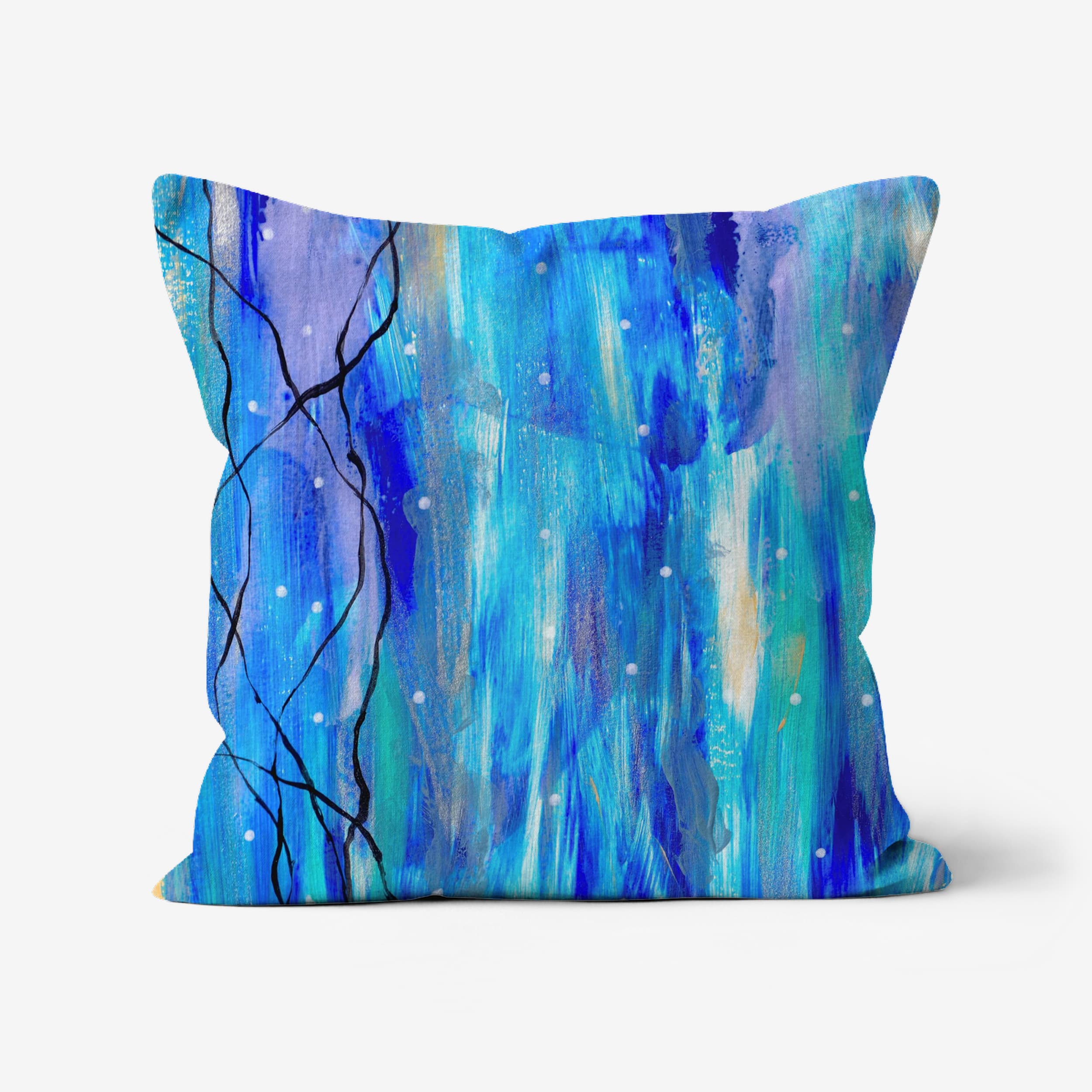 Oceanic Reverie - faux suede double sided art cushion (46cm)