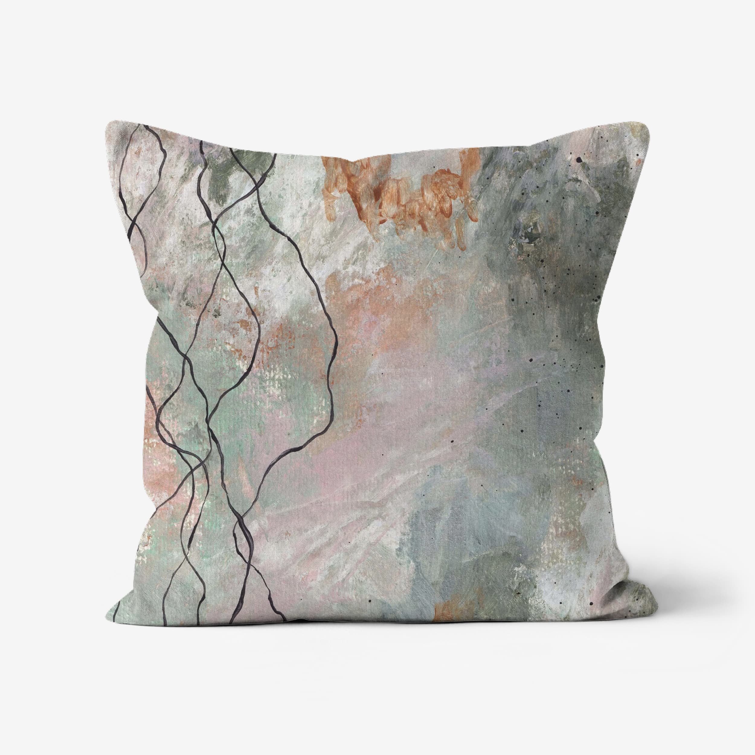 Roots Beneath - faux suede double sided art cushion (46cm)