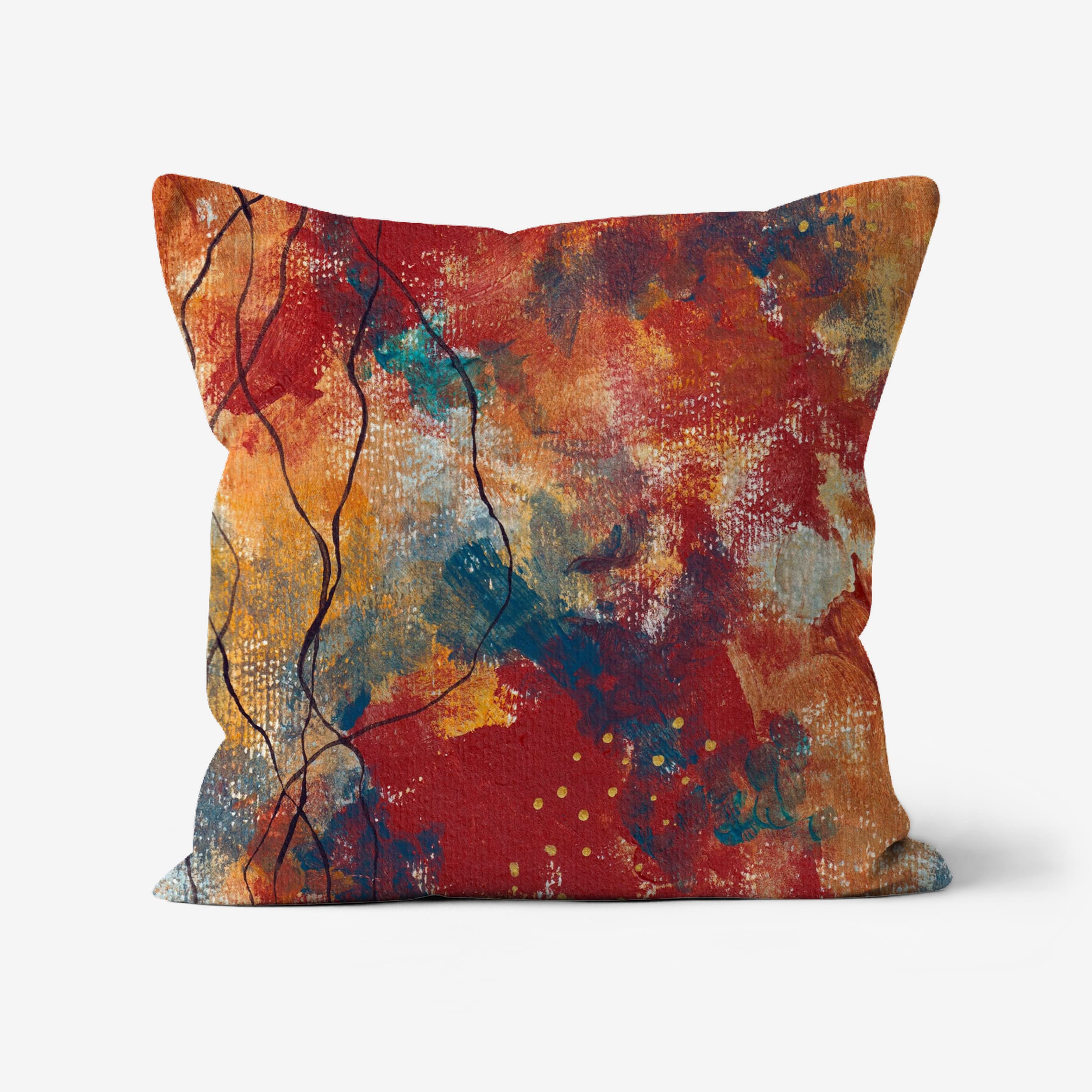 Harmony in Diversity - faux suede double sided art cushion (46cm)