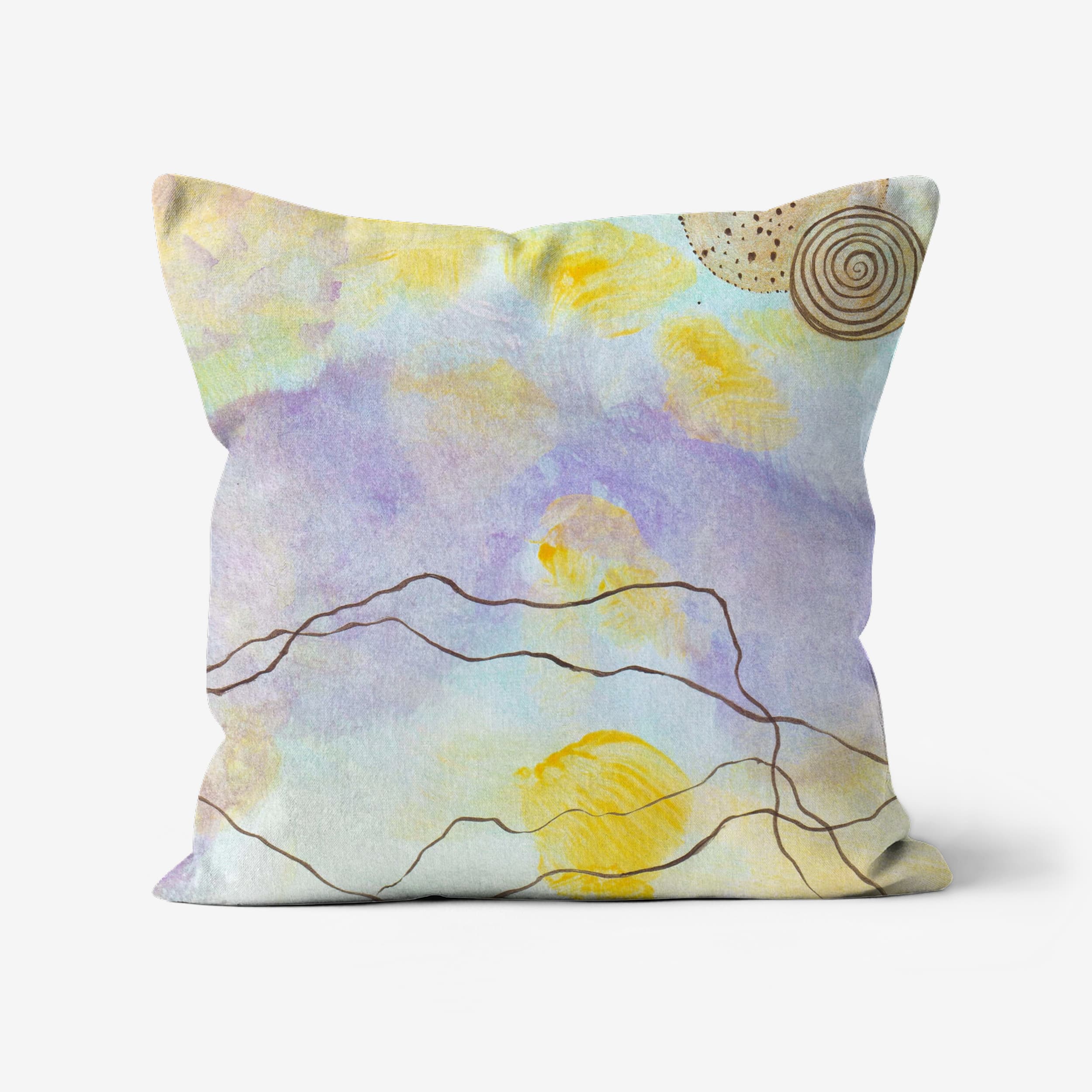 Pastel Peace - faux suede double sided art cushion (46cm)