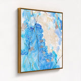 Luxe Serenity in Blue and Gold - Square Canvas Print