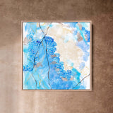 Luxe Serenity in Blue and Gold - Square Canvas Print