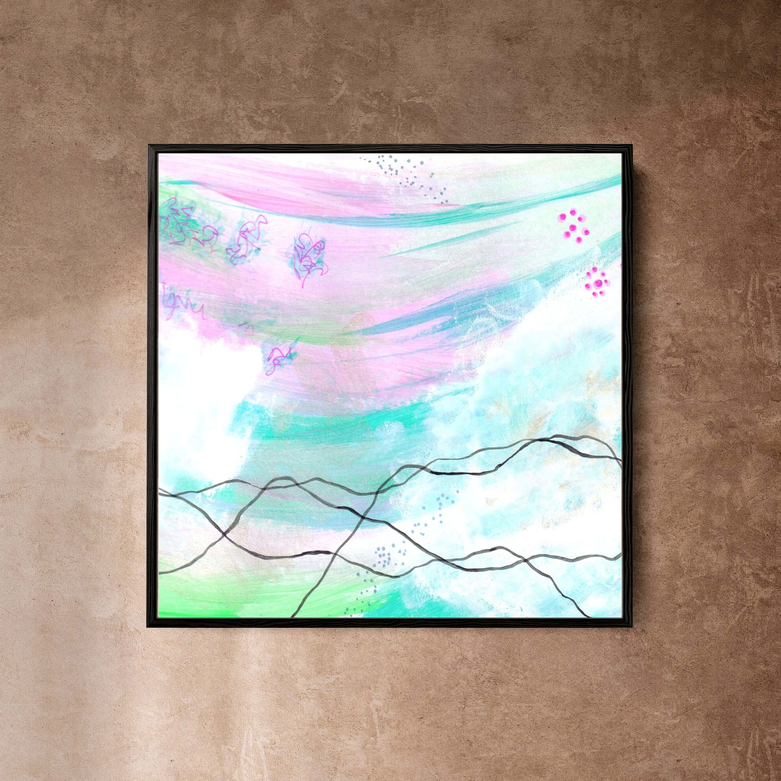 Pink Whispers of Joy - Square Canvas Print