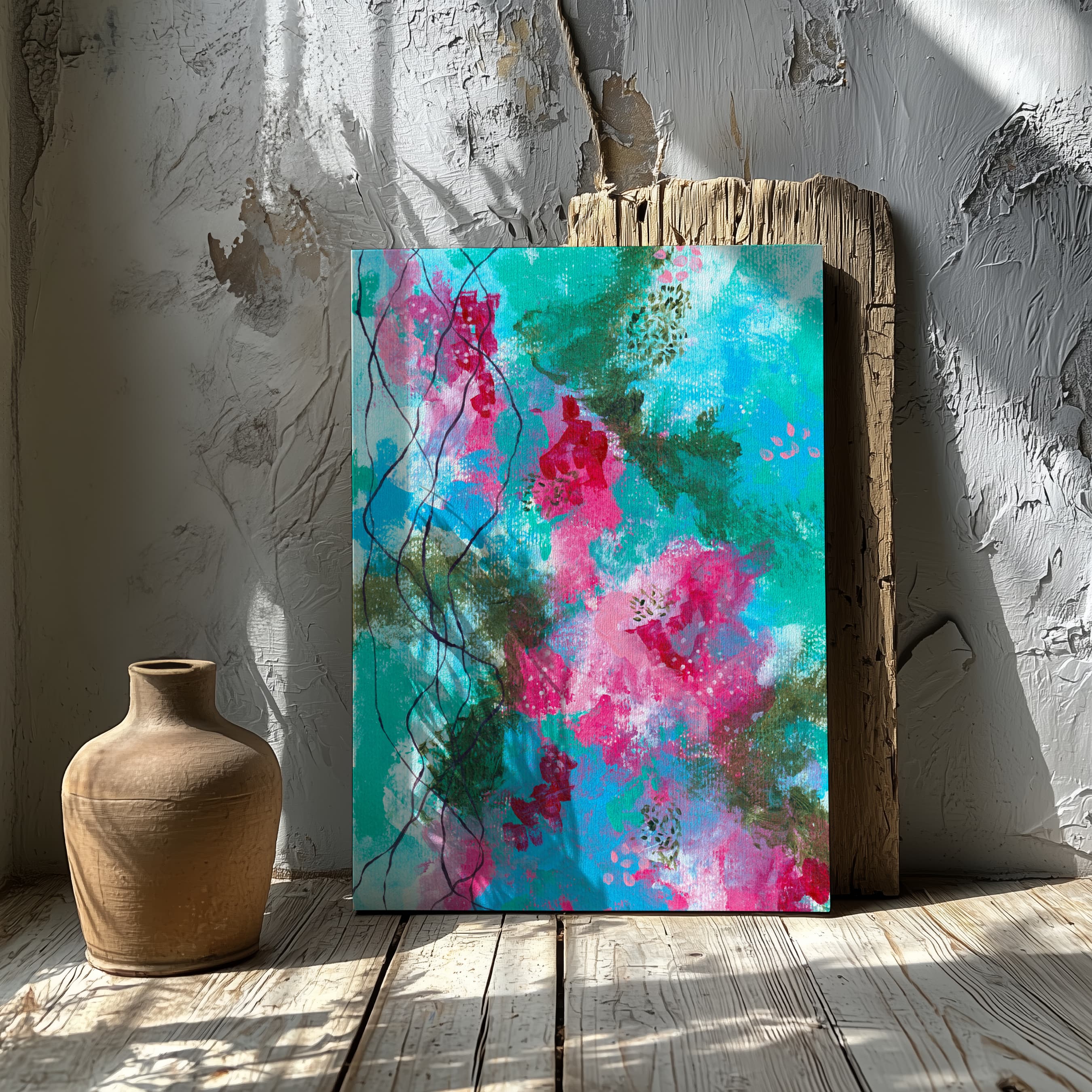 Serene Cascade - Limited-edition Canvas Print