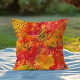 Blossoms of Joy - faux suede double sided art cushion (46cm)